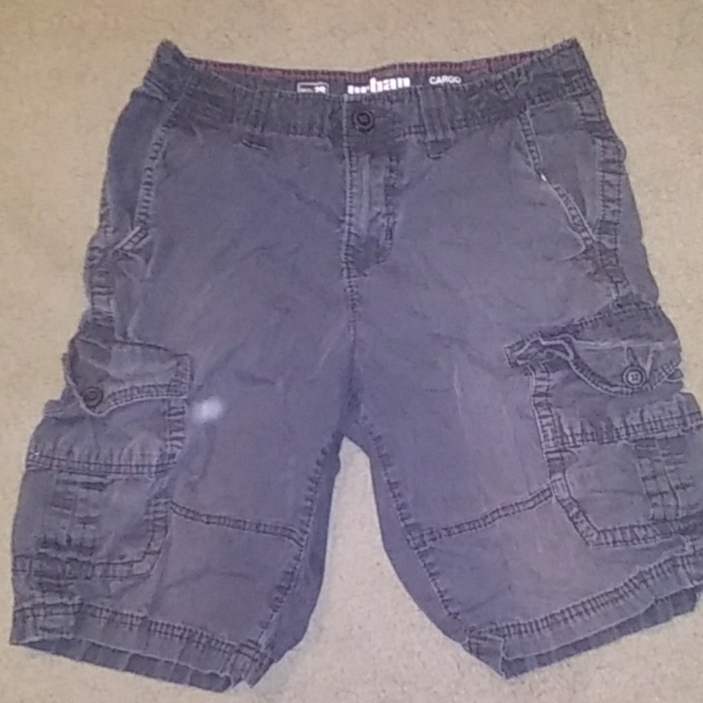 Grey cargo shorts